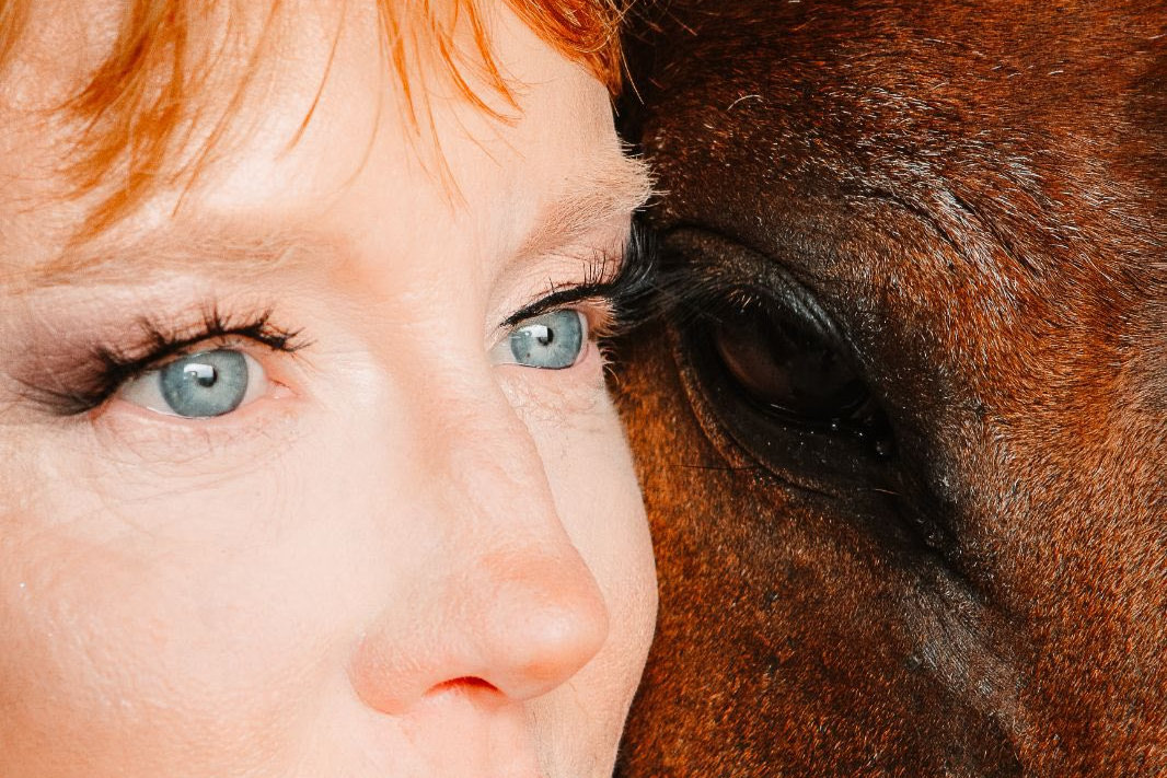 Heather Wilkerson, founder of Hope-thru-Horses, with one of the Parkton Place horses